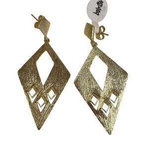 Marcia Moran Dangle Earring in 18k Gold Plate NWT